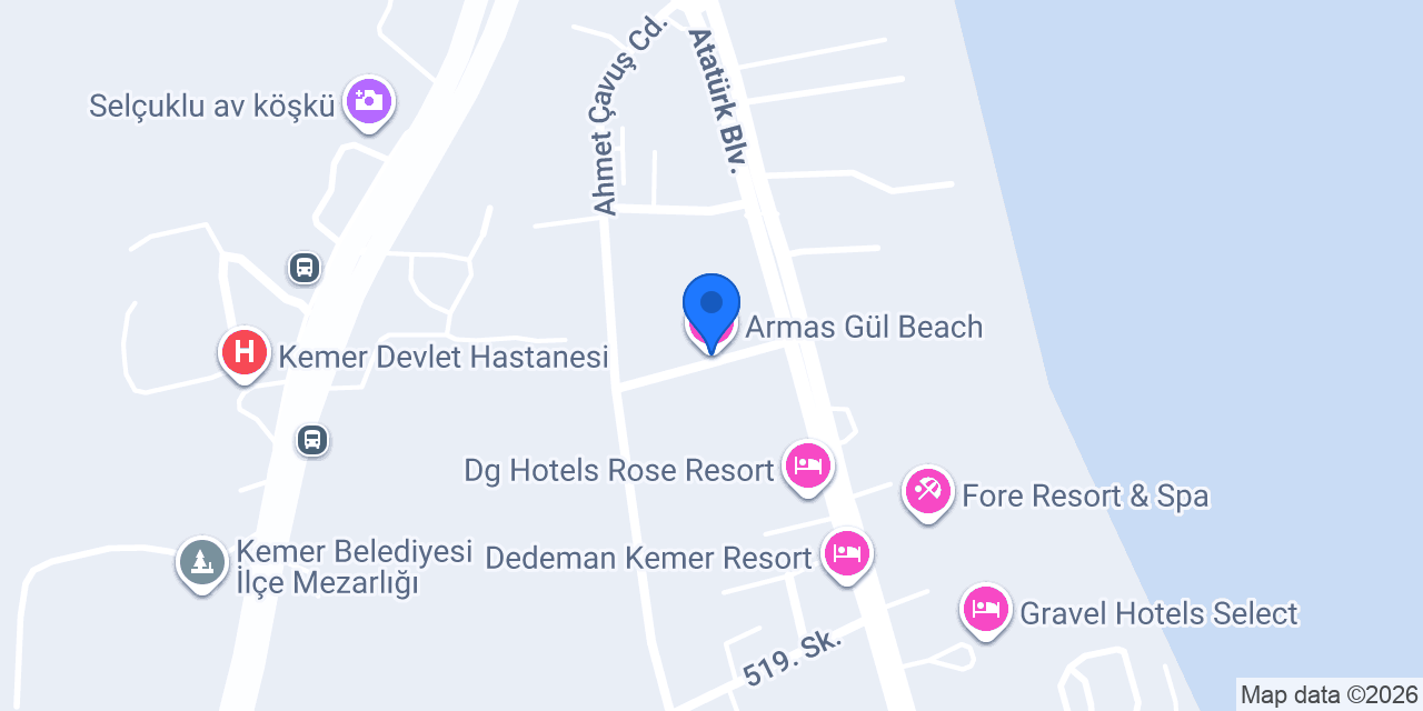 Armas Gül Beach konumu
