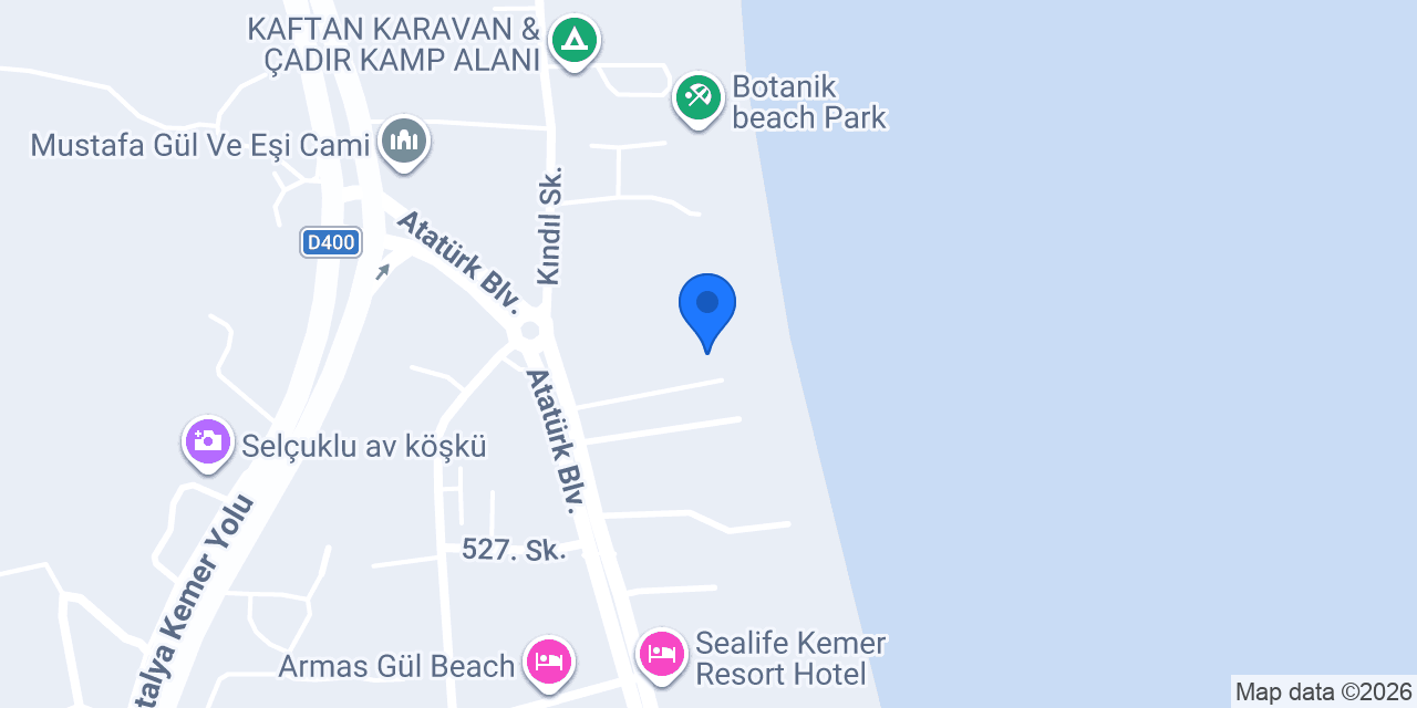 Sandhill Beach Hotel konumu