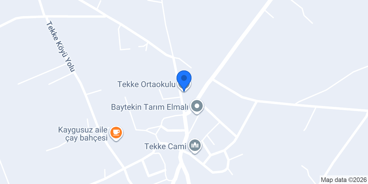 Tekke Ortaokulu konumu