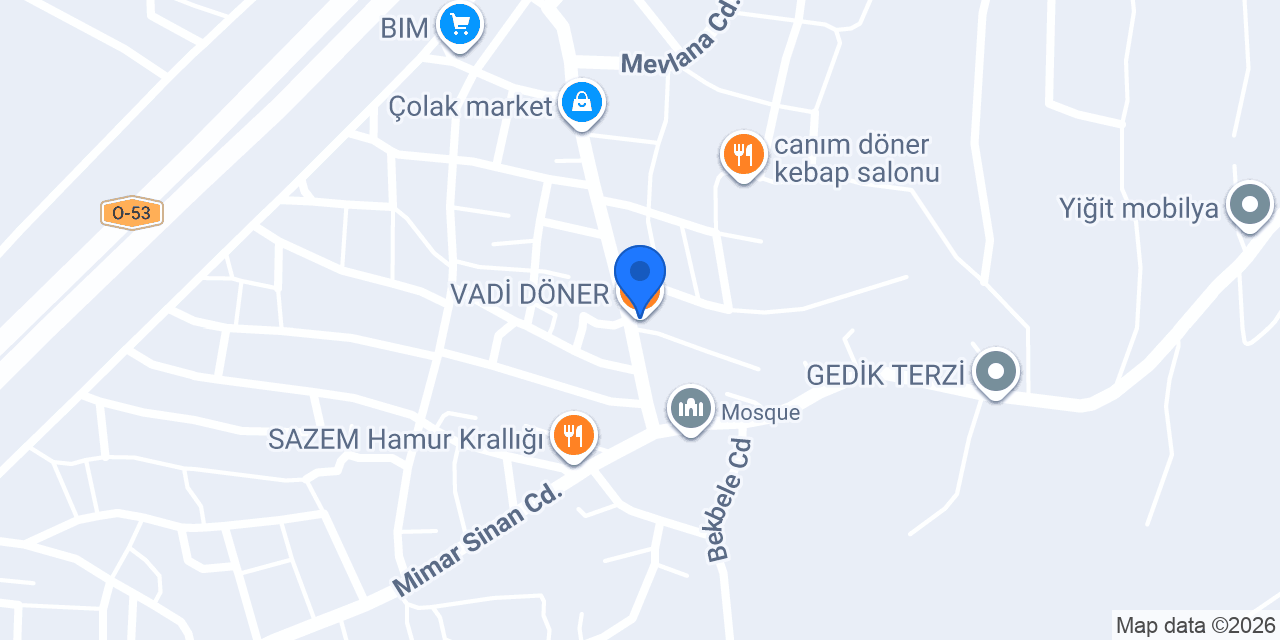 VADİ DÖNER konumu