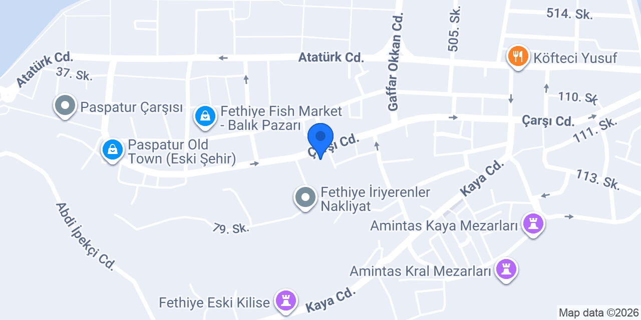 Arıcan Pansiyon konumu
