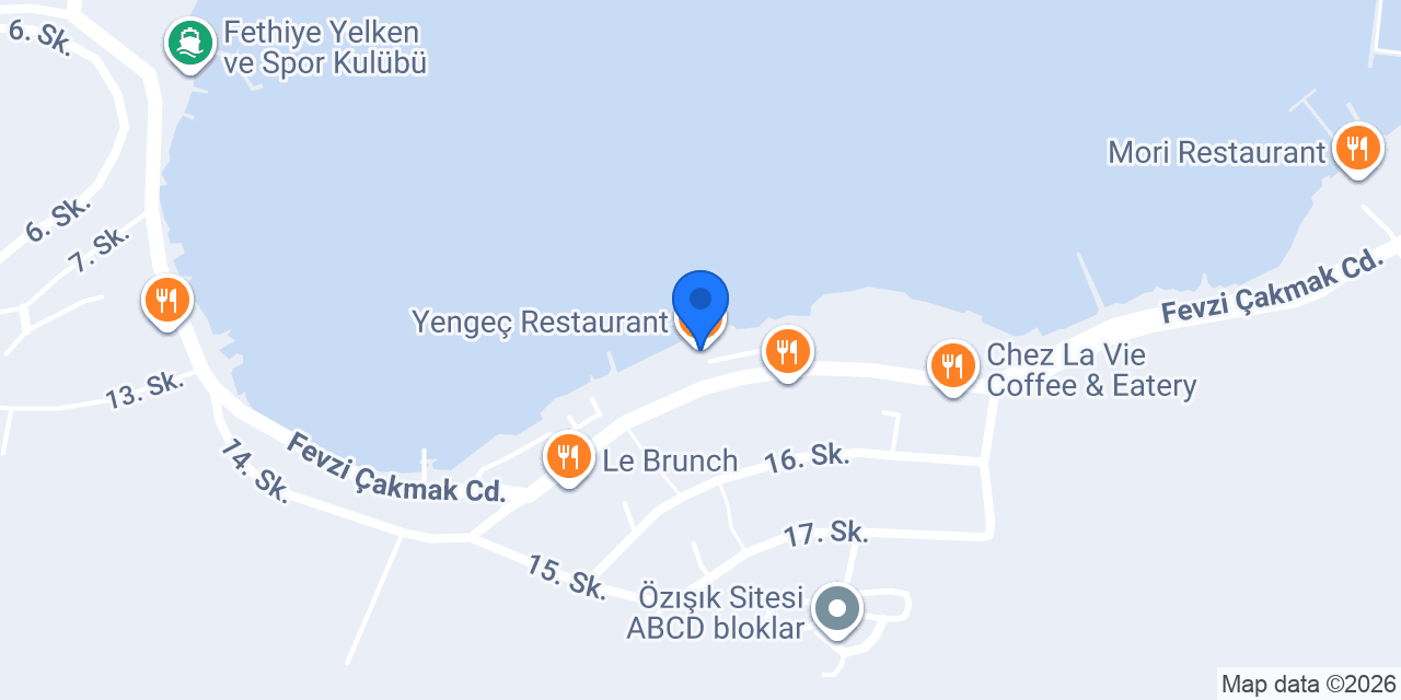 Yengeç Restaurant konumu
