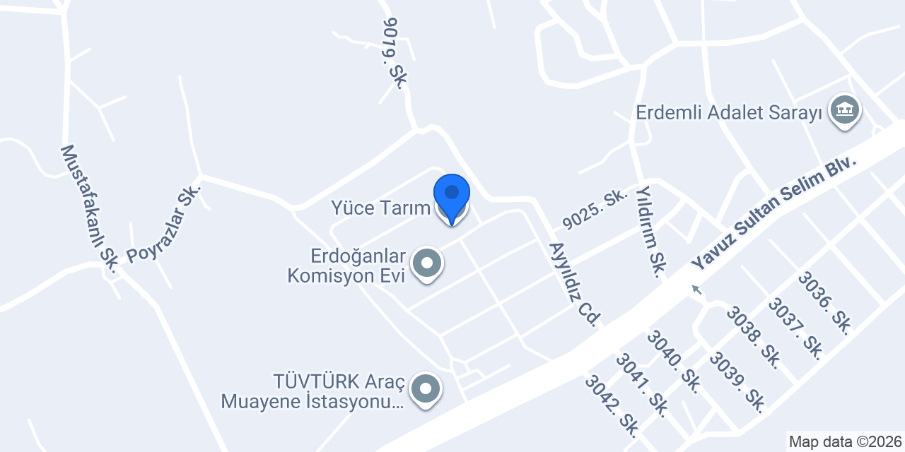 Yüce Tarım konumu