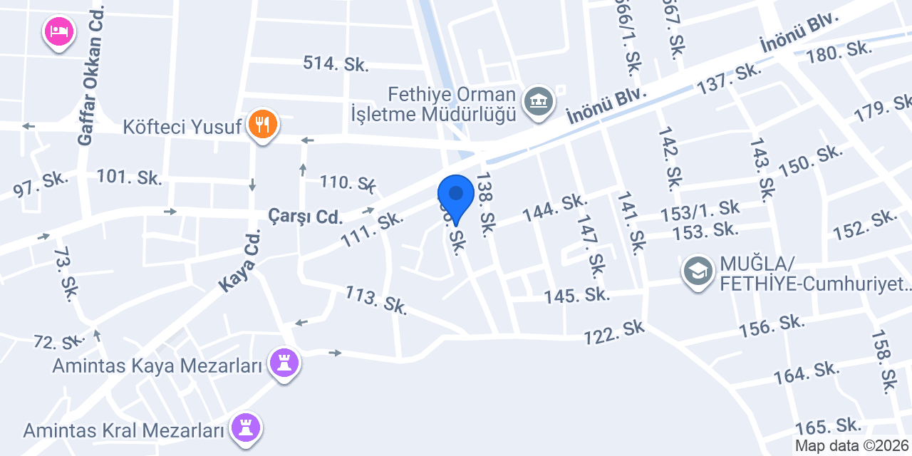 Ceylan Oto Lastik Fethiye konumu