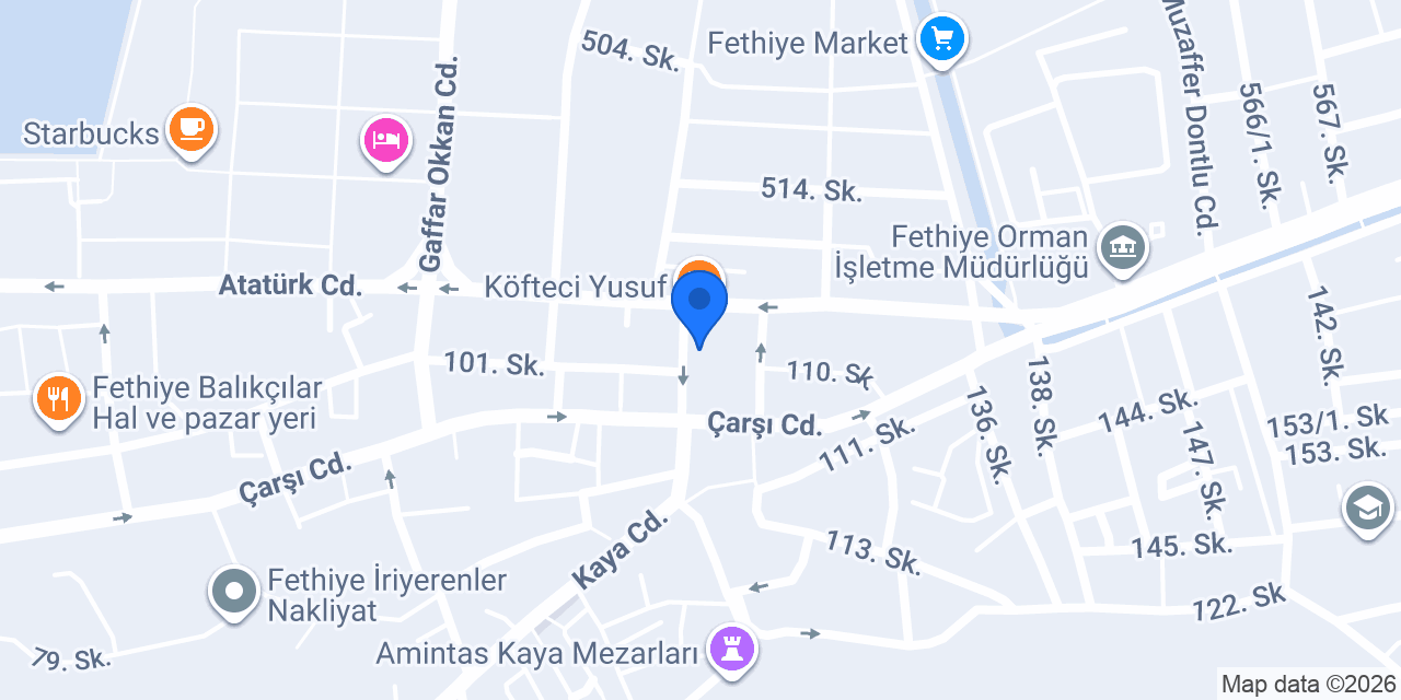 Fethiye Çiçek Dükkanı konumu