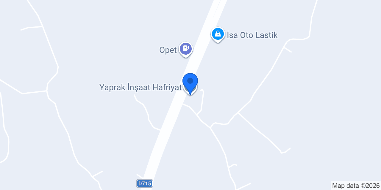 Yaprak İnşaat Hafriyat konumu