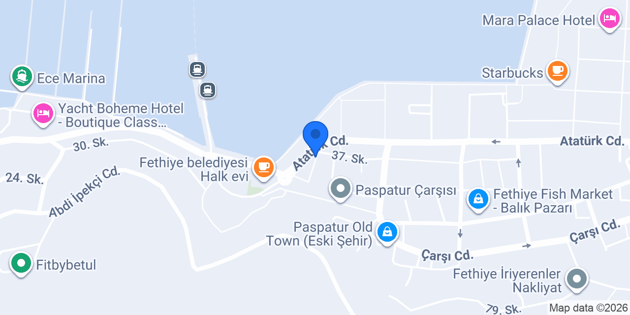 HARBOUR CAFE FETHIYE konumu