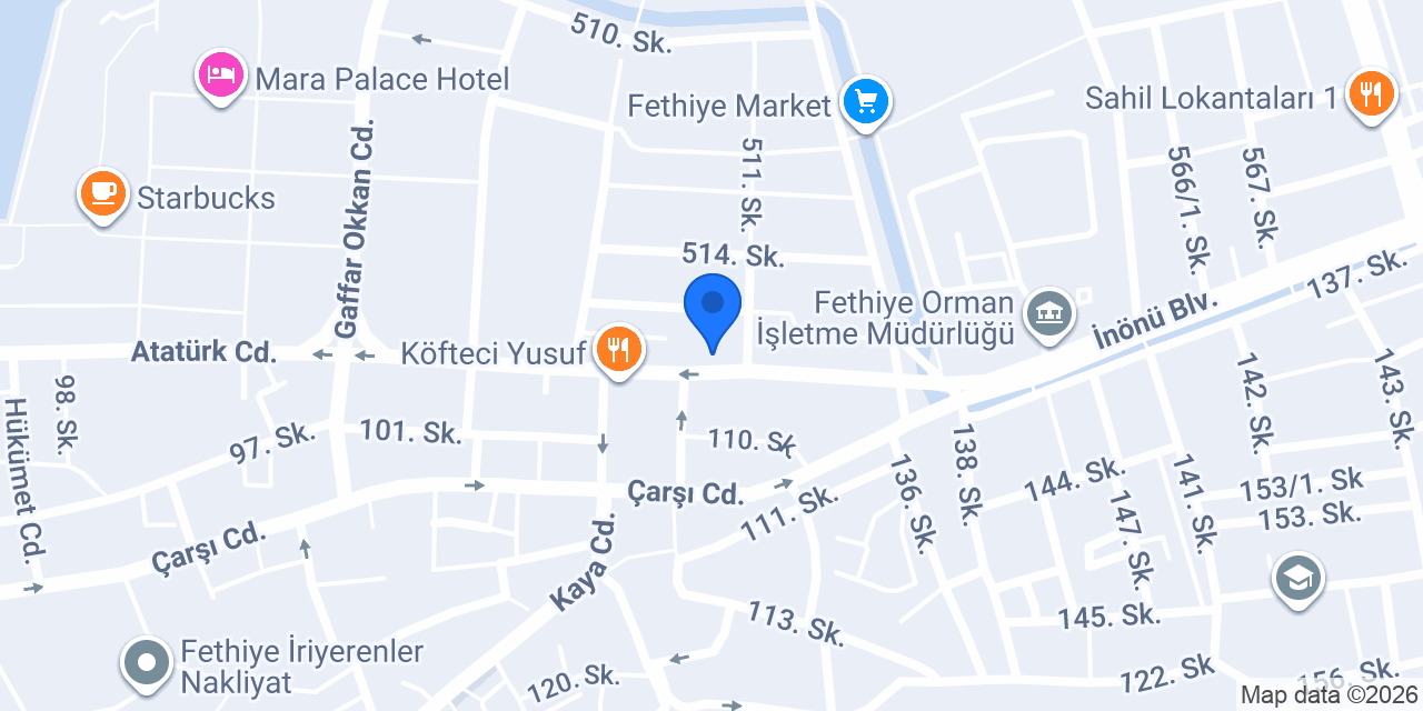 Fethiye 5. Noterliği konumu
