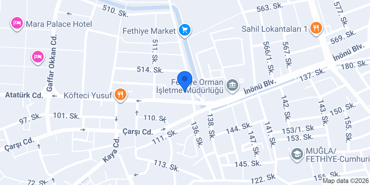 Fethiye Botoks Dolgu Merkezi konumu