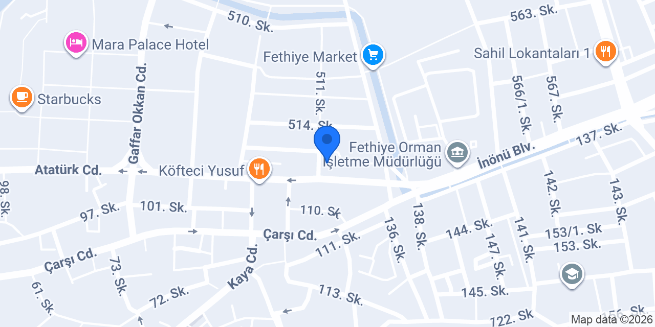 Yapı Kredi Bankası - Fethiye Şubesi konumu