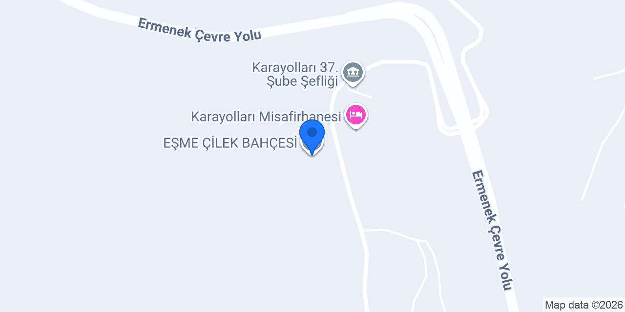 EŞME ÇİLEK BAHÇESİ konumu