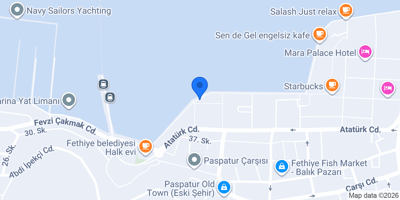 Fethiye Sahaf Kitabevi konumu