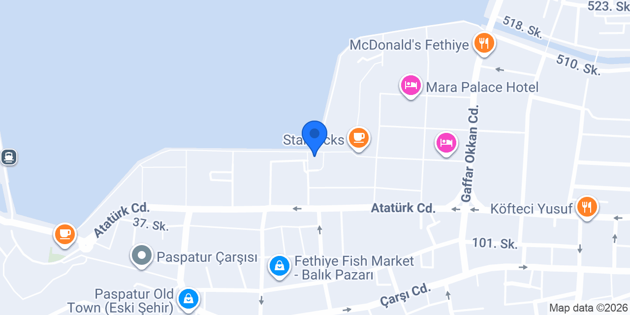Fethiye Tekne Turu konumu