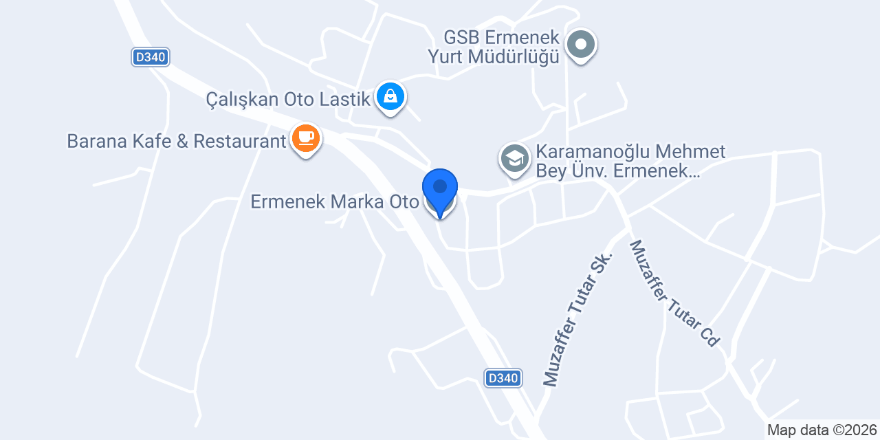 Ermenek Marka Oto konumu