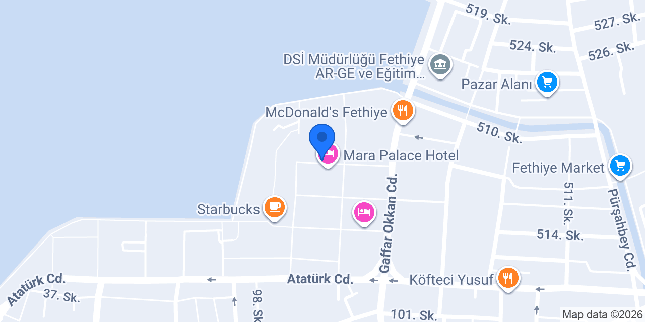 Fethiye City Aparts konumu