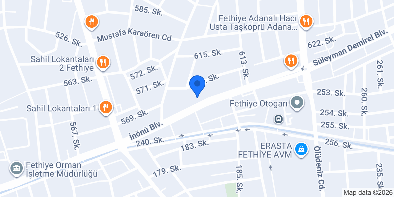 İDAŞ/Fethiye konumu