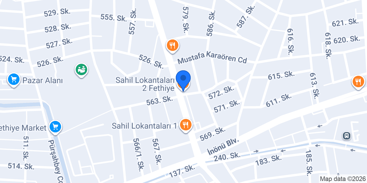 Sahil Lokantaları 2 Fethiye konumu