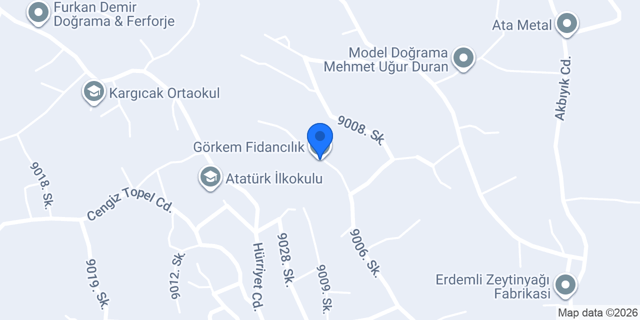 Görkem Fidancılık konumu