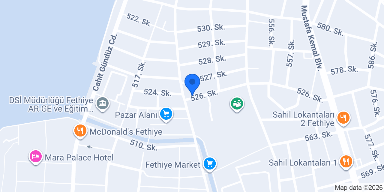 Otel Denizyıldızı Merkez konumu