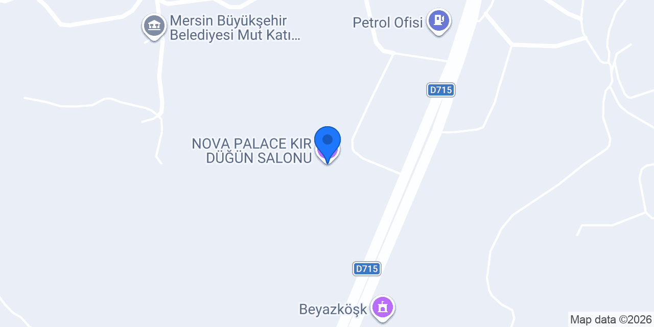 NOVA PALACE KIR DÜĞÜN SALONU konumu