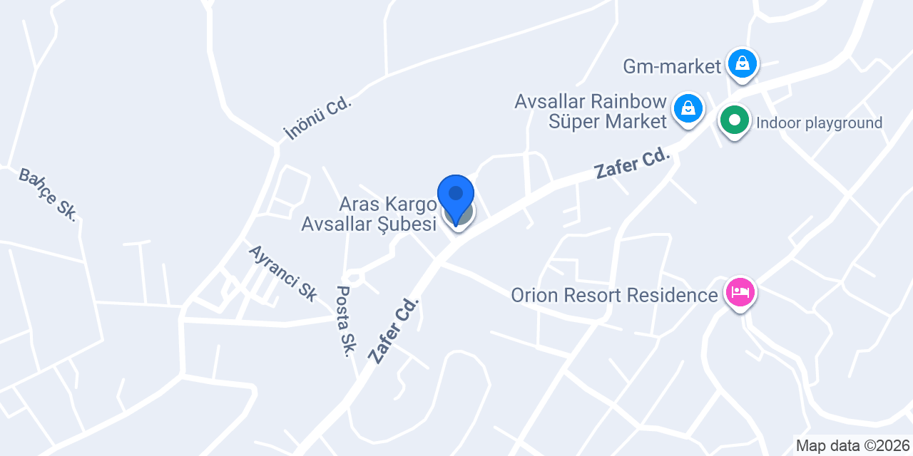 Aras Kargo Avsallar Şubesi konumu