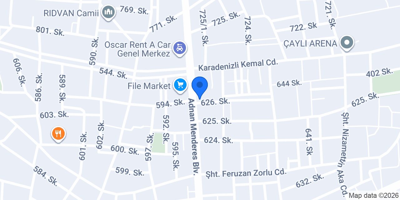 Karamel Pastane & Fırın konumu