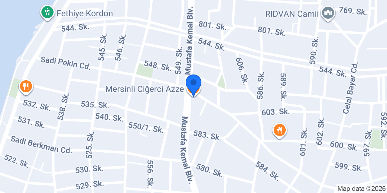 Mersinli Ciğerci Azze konumu