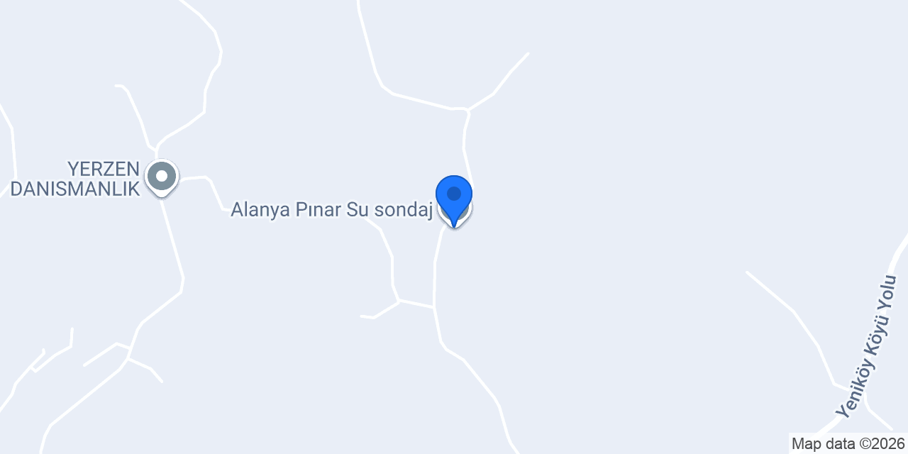 Alanya Pınar Su sondaj konumu