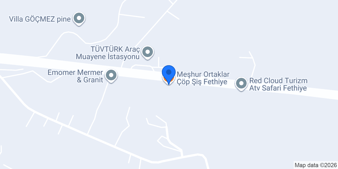 Meşhur Ortaklar Çöp Şiş Fethiye konumu