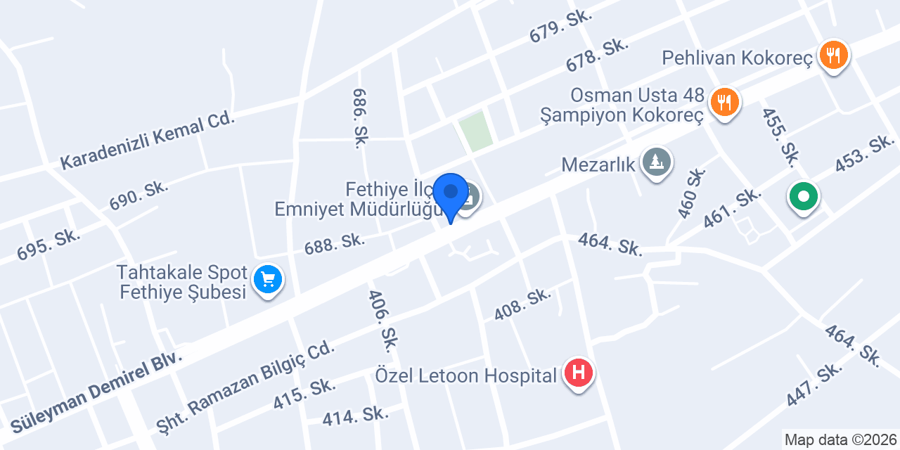 Fethiye Lider Homes konumu