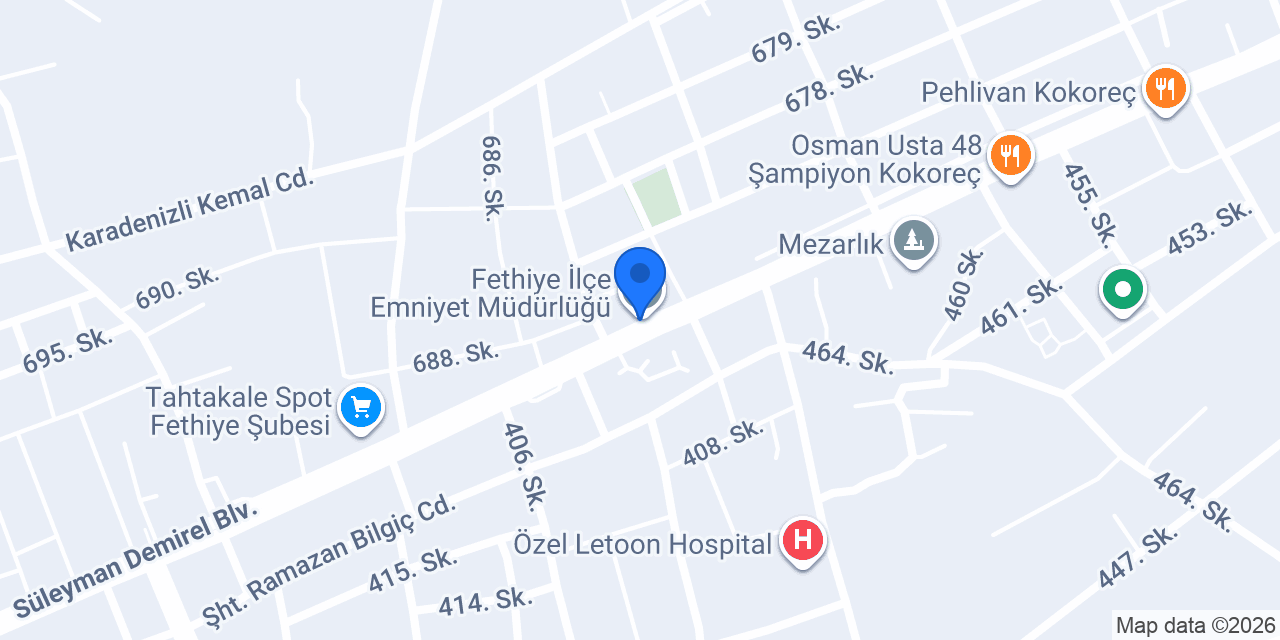 AYAZBEY SİGORTA FETHİYE konumu