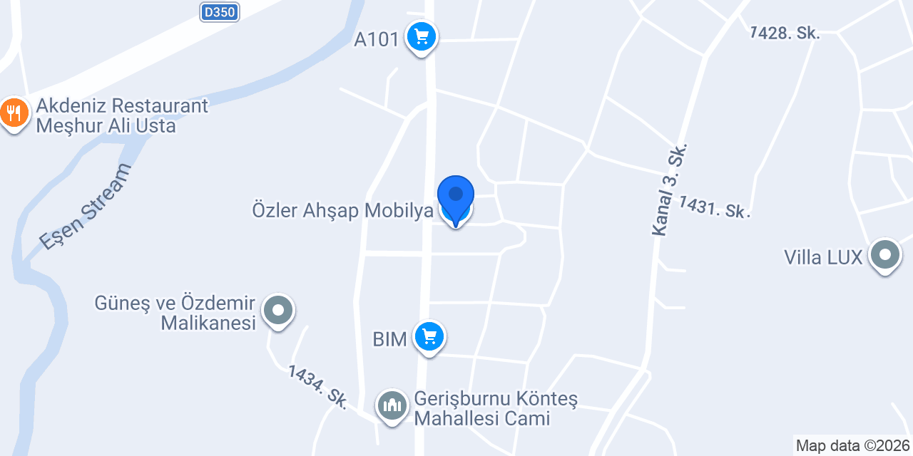 Özler Ahşap Mobilya konumu