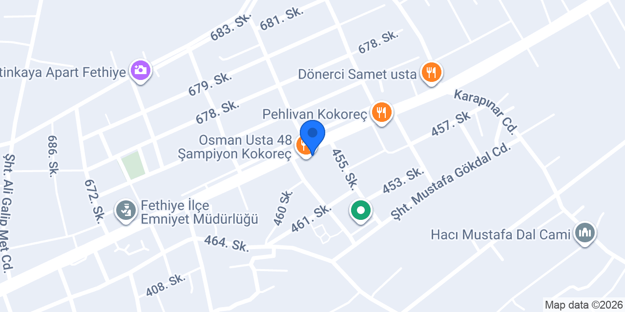 Fethiye Orkide Çiçek Dünyası konumu