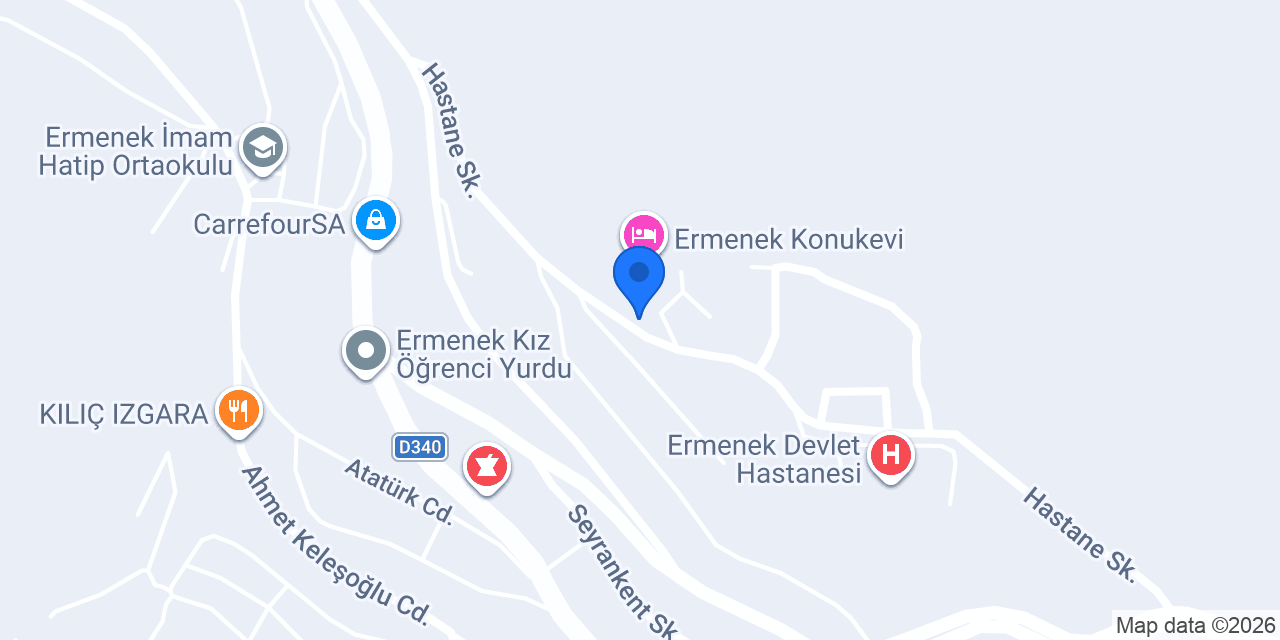 Ermenek (eski) Öğretmenevi konumu