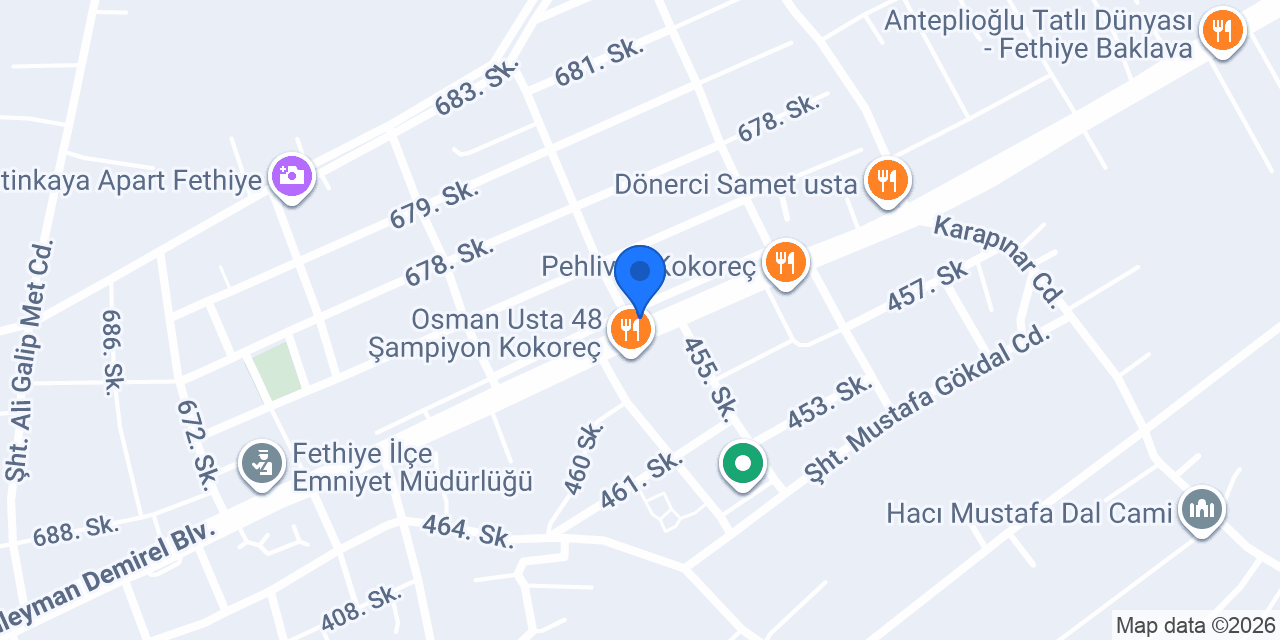 Fethiye Eren Dağı Kar Şerbeti konumu