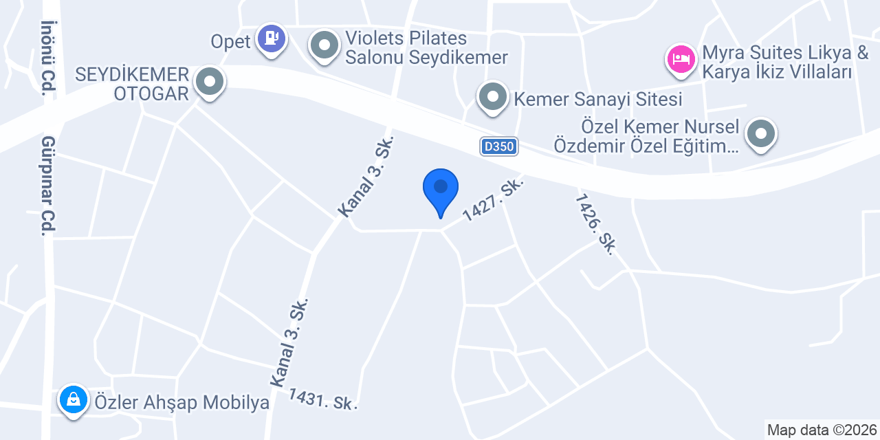 Çetin Mobilya konumu