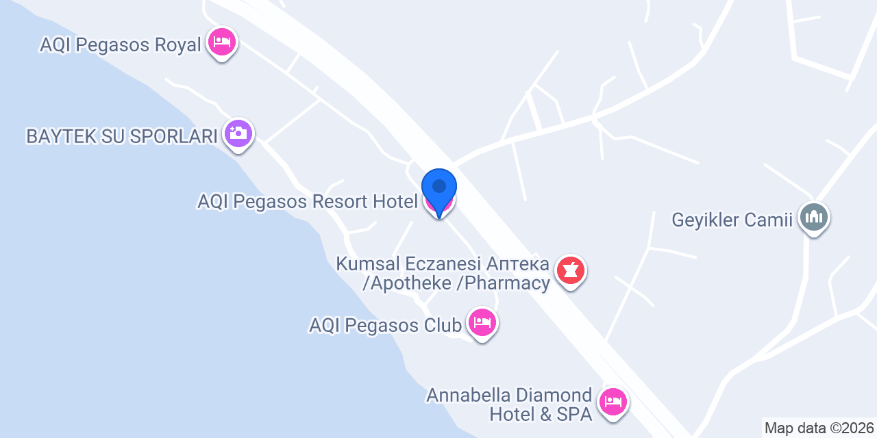 AQI Pegasos Resort Hotel konumu