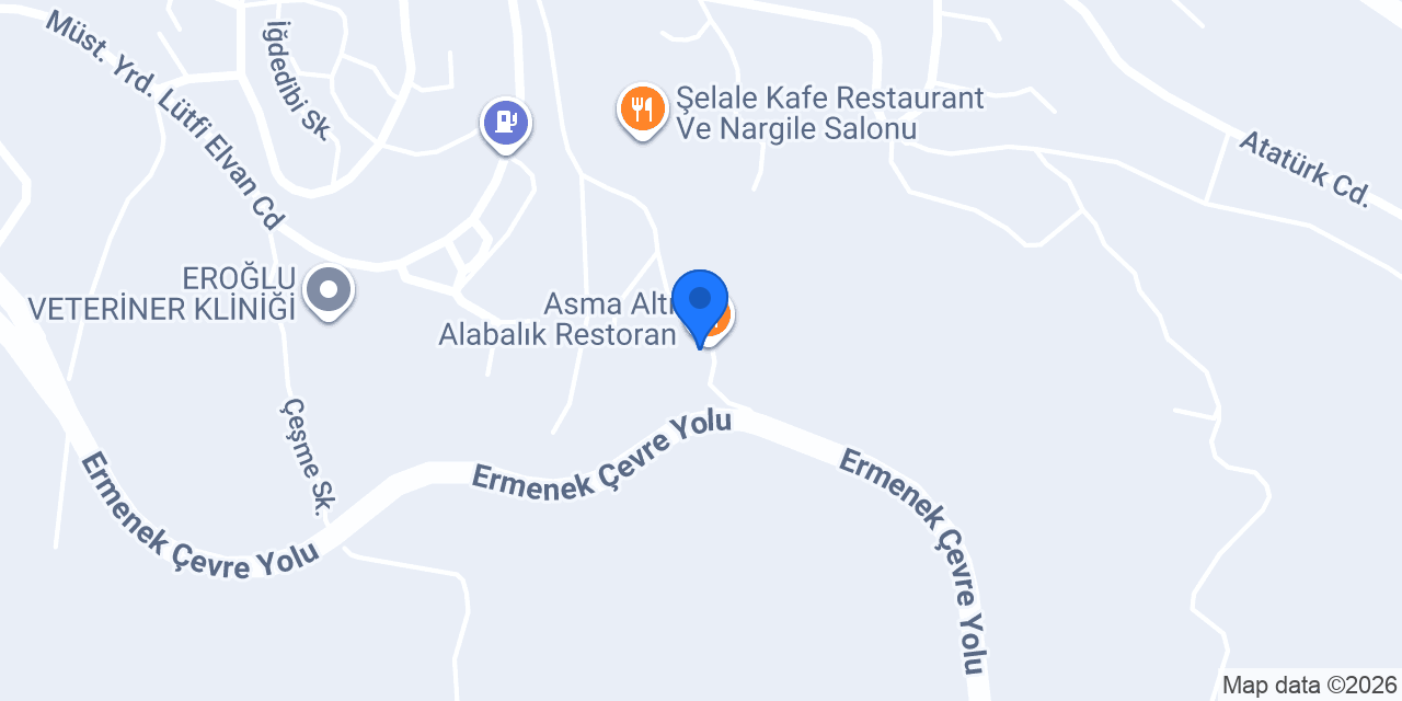 Asma Altı Alabalık Restoran konumu
