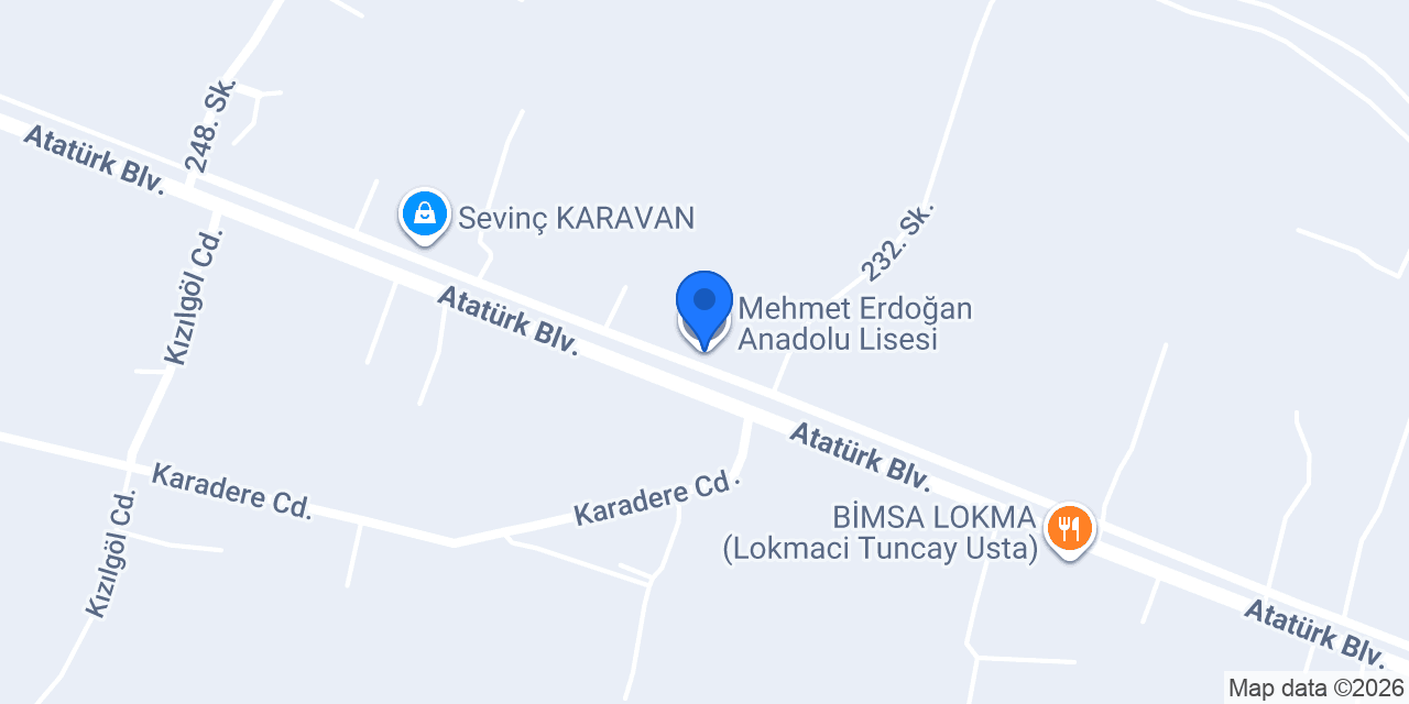 Mehmet Erdoğan Anadolu Lisesi konumu