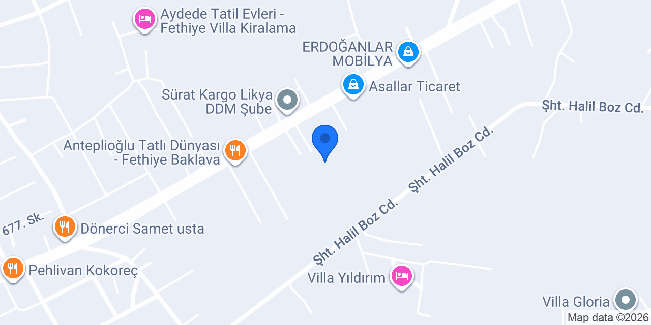 Tekinler Mobilya konumu