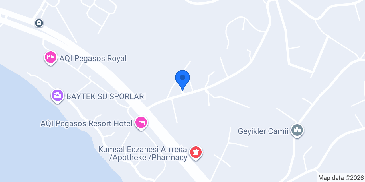 Alara West Otel konumu