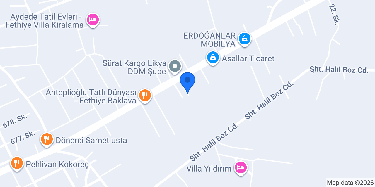 RAFÇI FETHİYE A.Ş / FABRİKA konumu