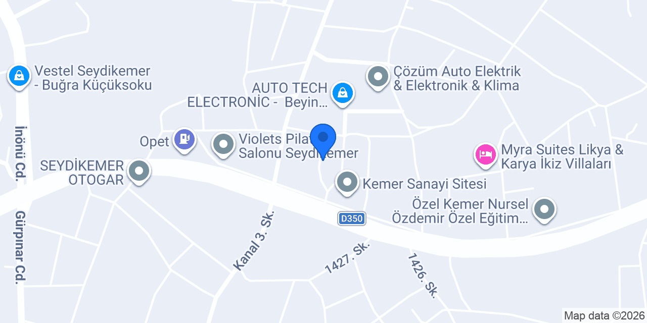 Güven Egzoz & Radyatör konumu