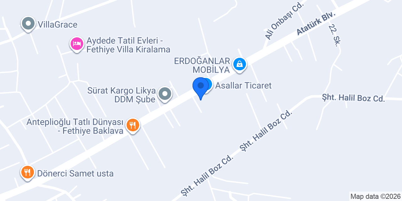 Saloni Mobilya Fethiye konumu