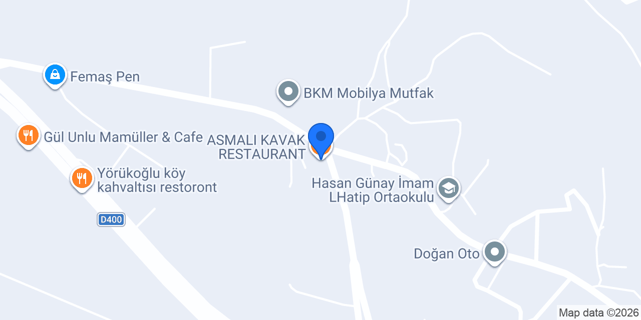 ASMALI KAVAK RESTAURANT konumu