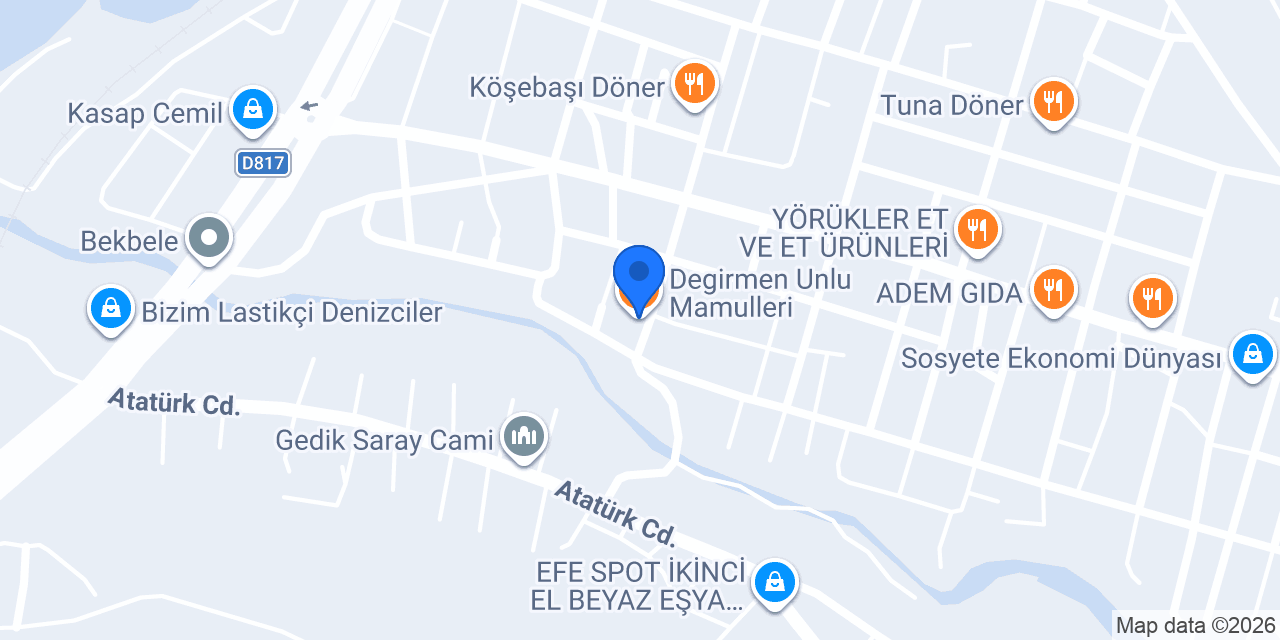 Degirmen Unlu Mamulleri konumu