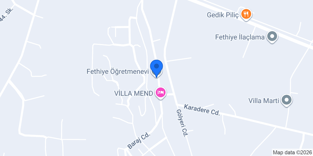 Fethiye Öğretmenevi konumu