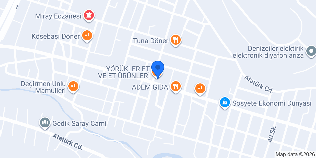 YÖRÜKLER ET VE ET ÜRÜNLERİ konumu