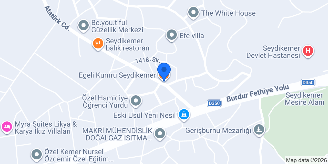 Egeli Kumru Seydikemer konumu