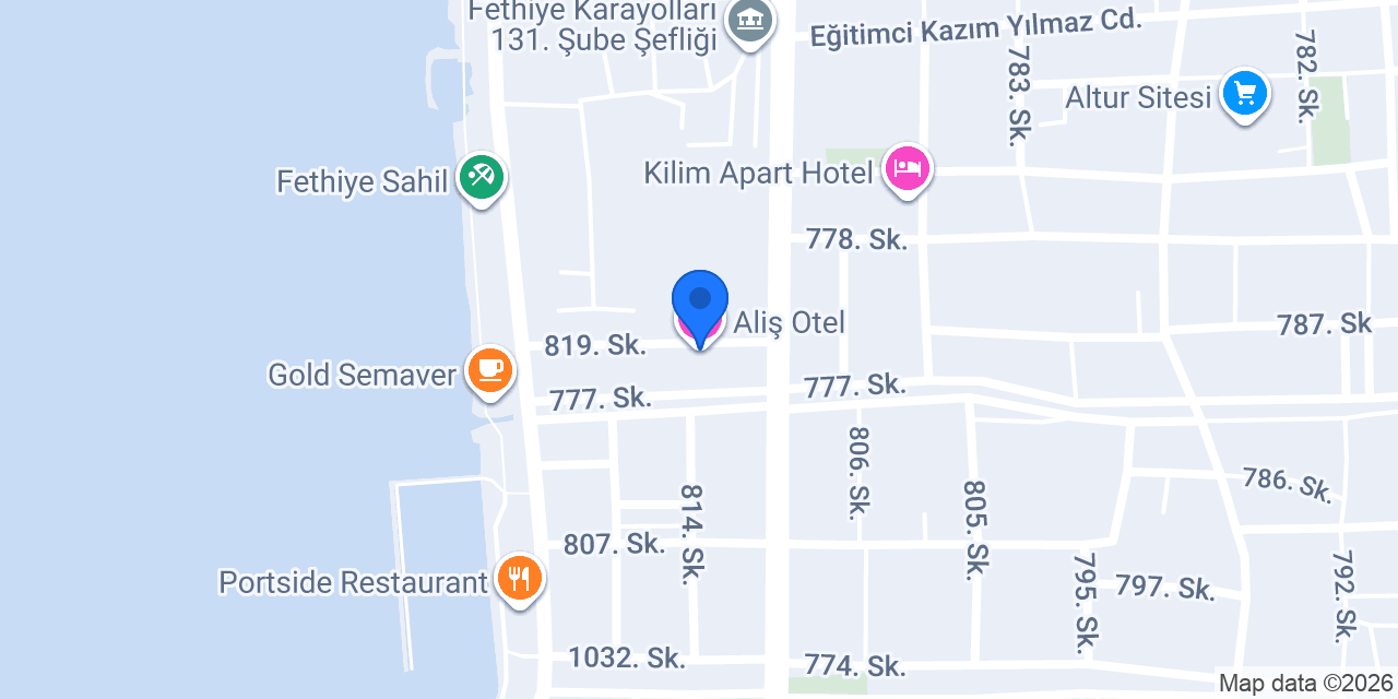 Aliş Otel konumu